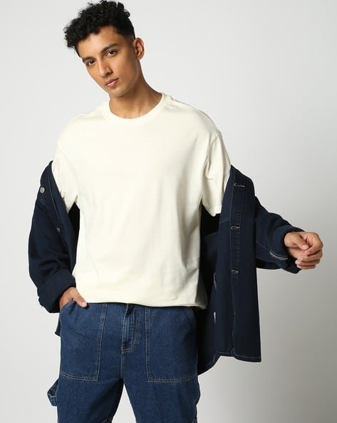 Yousta - Men Relaxed Fit Crew-Neck T-Shirt