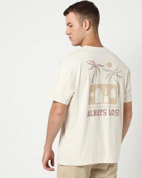 Yousta - Men Graphic Print Relaxed Fit Crew-Neck T-Shirt