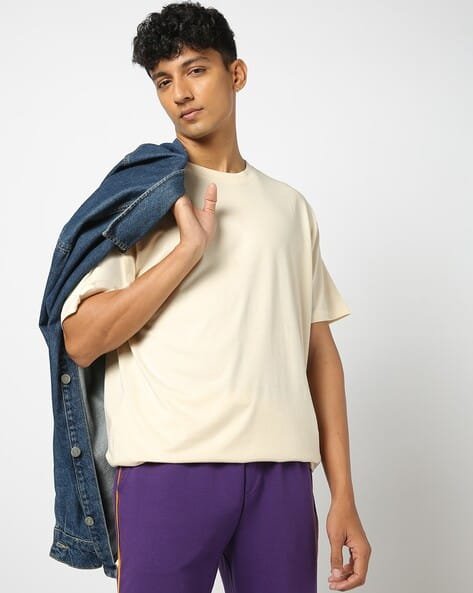 Yousta - Men Relaxed Fit Crew-Neck T-Shirt