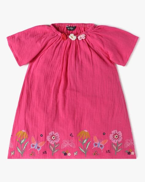 Yousta Kids - Girls Floral Print A-Line Dress