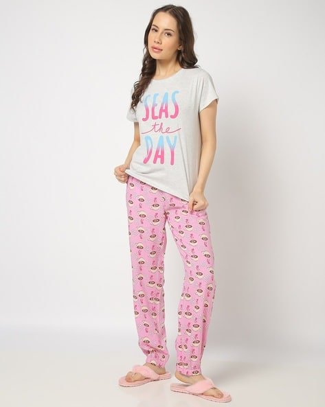 Yousta - Women Printed Regular Fit Pyjamas