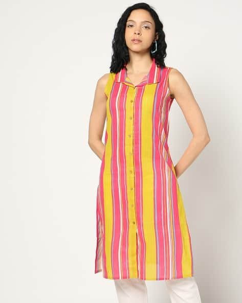 Yousta - Women Striped Straight Kurta