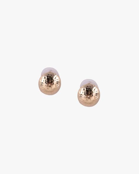 Yousta - Women Gold-Plated Hammered Stud Earrings