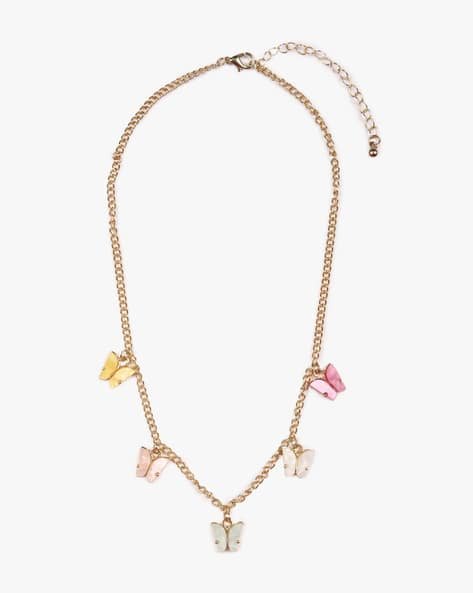 Yousta - Women Gold-Plated Short Necklace with Butterfly Charm