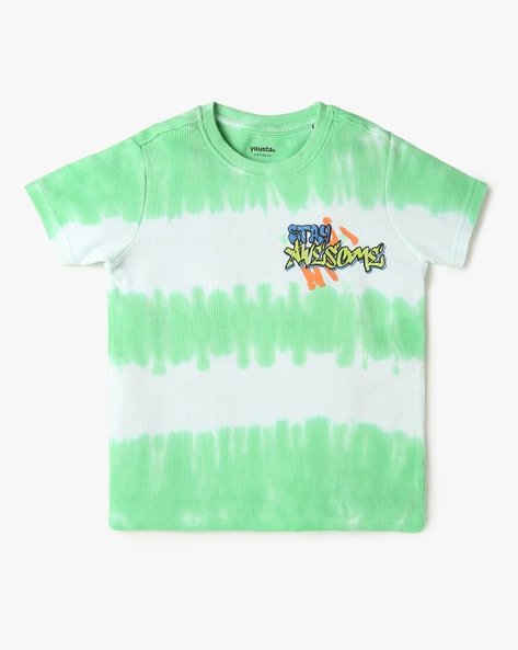 Yousta Kids - Boys Tie & Dye Relaxed Fit Round-Neck T-Shirt