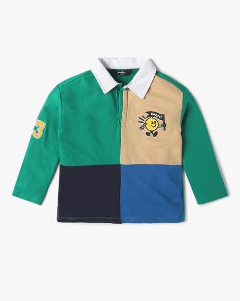 Yousta Kids - Boys Colourblock Regular Fit Polo T-Shirt