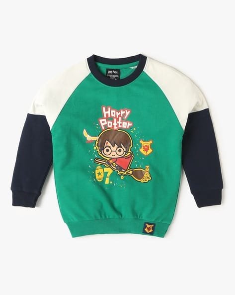 Yousta Kids - Boys Colourblock Relaxed Fit Crew-Neck Sweatshirt