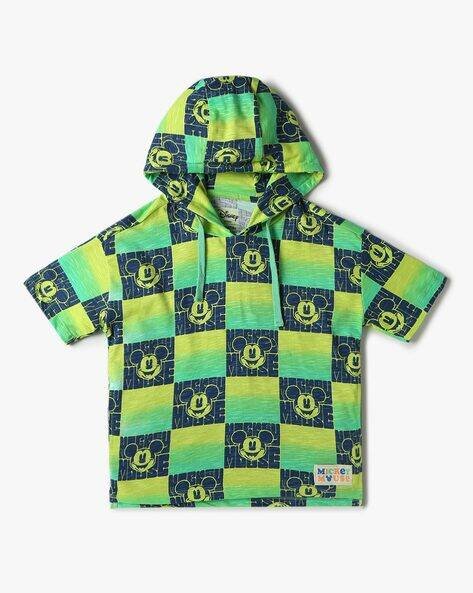 Yousta Kids - Boys Mickey Mouse Print Relaxed Fit Hooded T-Shirt