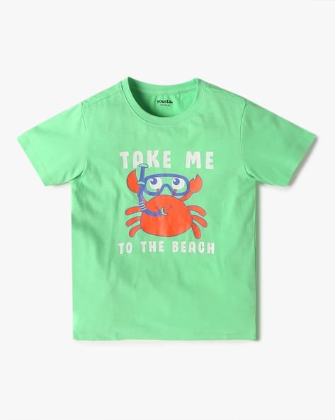 Yousta Kids - Boys Printed Regular Fit Round-Neck T-Shirt