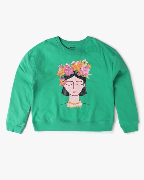 Yousta Kids - Girls Graphic Print Regular Fit Sweatshirt