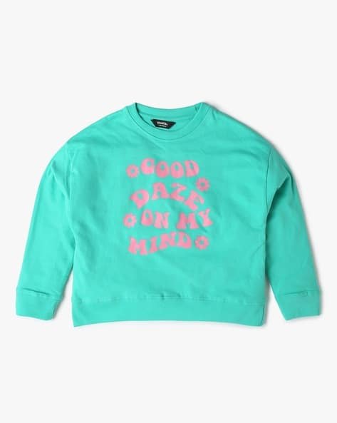 Yousta Kids - Girls Printed Crew-Neck Sweatshirt