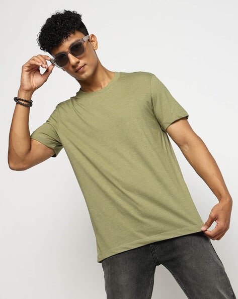 Yousta - Men Regular Fit Crew-Neck T-Shirt