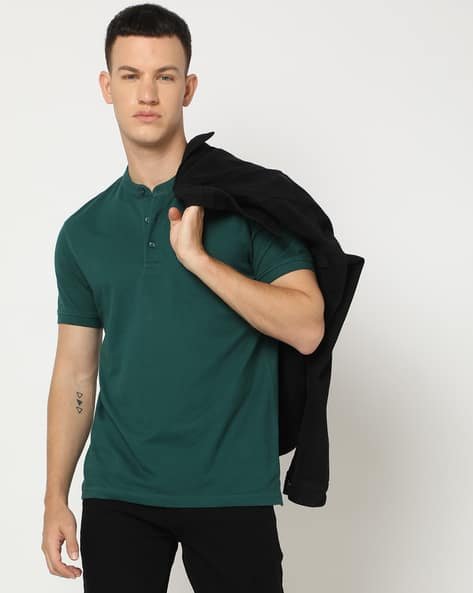 Yousta - Men Regular Fit Henley T-Shirt
