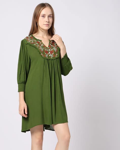 Yousta - Women Embroidered A-Line Dress