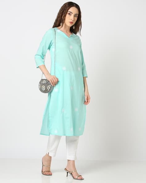 Yousta - Women Embroidered Straight Kurta