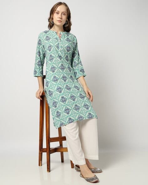 Yousta - Women Floral Print Straight Kurta