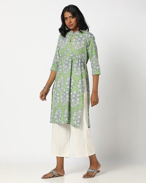 Yousta - Women Floral Print Straight Kurta
