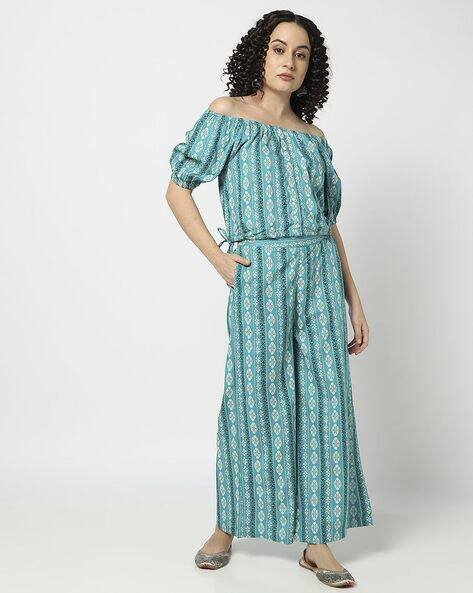 Yousta - Women Printed Top & Pants Co-Ord Set