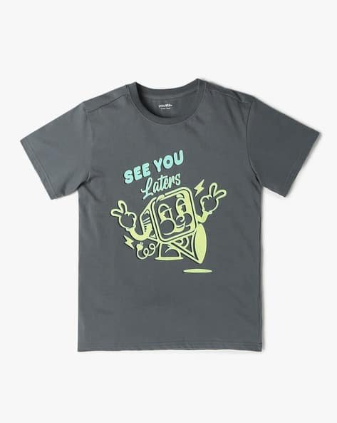 Yousta Kids - Boys Graphic Print Regular Fit Crew-Neck T-Shirt