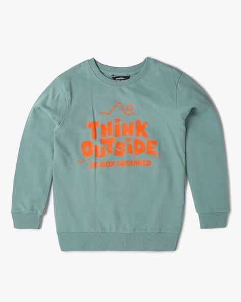 Yousta Kids - Boys Typographic Print Relaxed Fit Sweatshirt