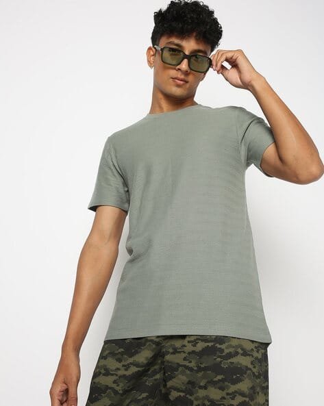 Yousta - Men Striped Regular Fit Crew-Neck T-Shirt