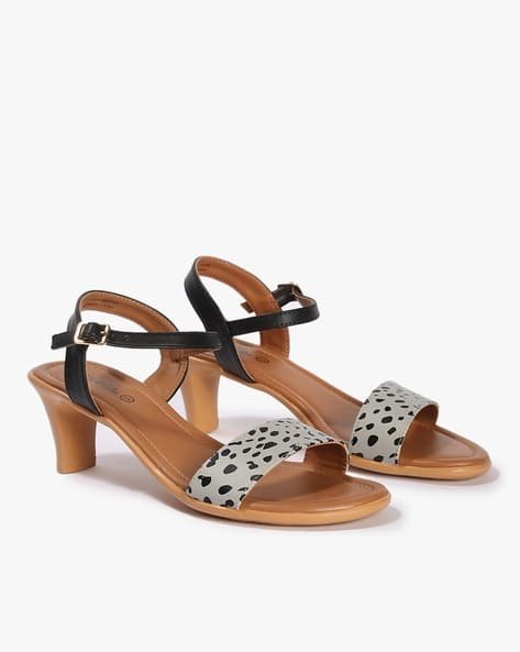 Yousta - Women Animal Print Kitten-Heeled Sandals