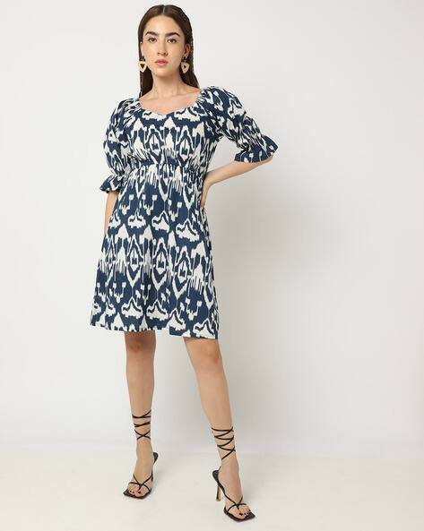 Yousta - Aztec Printed A-Line Dress