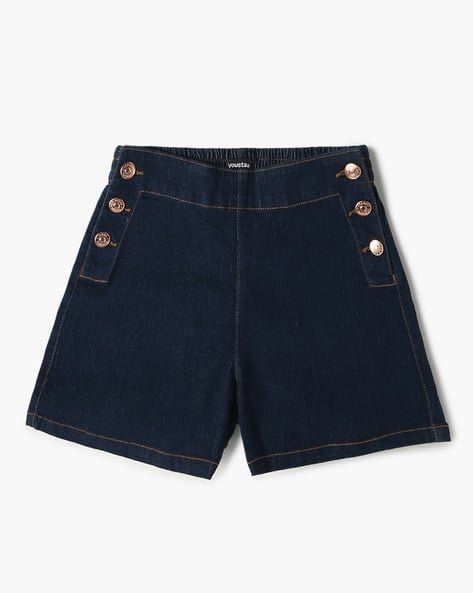 Yousta Kids - Girls Regular Fit Denim Shorts