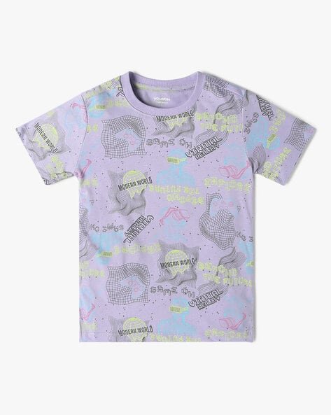 Yousta Kids - Boys Graphic Print Round-Neck T-Shirt