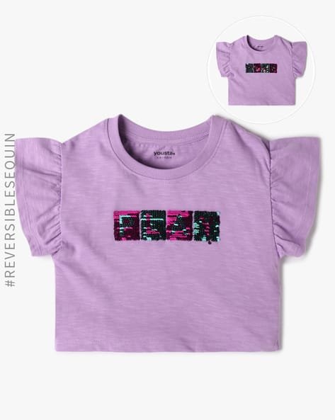 Yousta Kids - Girls Embellished Round-Neck T-Shirt