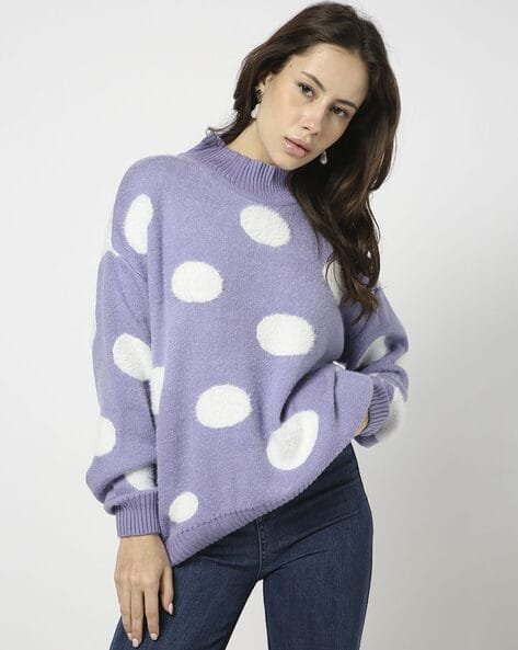 Yousta - Women Polka-Dot Regular Fit Sweater