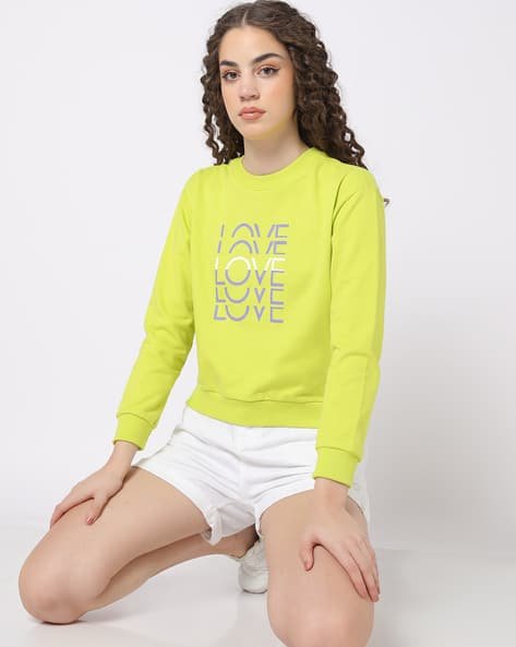 Yousta - Typographic Print Relaxed Fit Sweatshirt