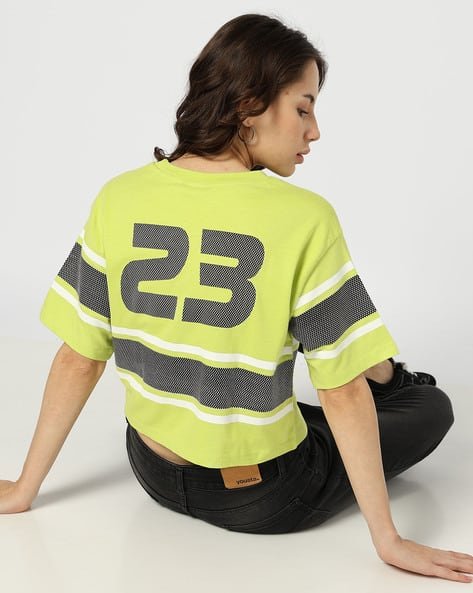 Yousta - Women Numeric Print Regular Fit Crew-Neck T-Shirt