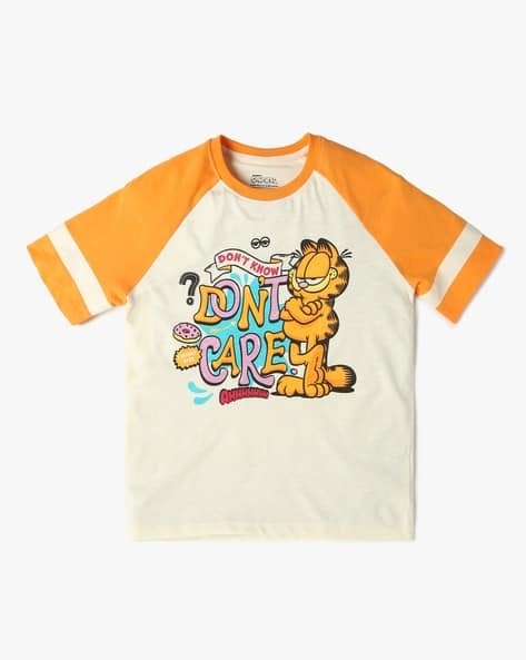 Yousta Kids - Boys Garfield Print Relaxed Fit Crew-Neck T-Shirt