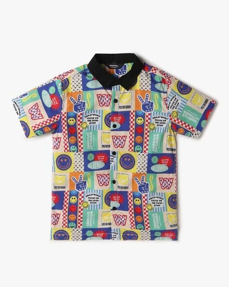 Yousta Kids - Boys Printed Relaxed Fit Shirt