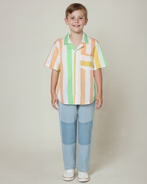 Yousta Kids - Boys Striped Regular Fit Shirt