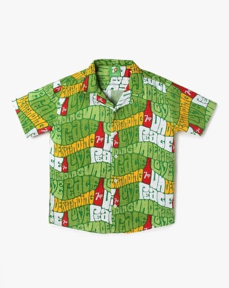 Yousta Kids - Boys Typographic Print Regular Fit Shirt