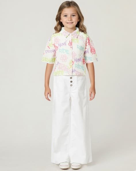 Yousta Kids - Boys Typographic Print Relaxed Fit Shirt