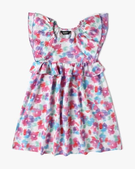 Yousta Kids - Girls Floral Print A-Line Dress