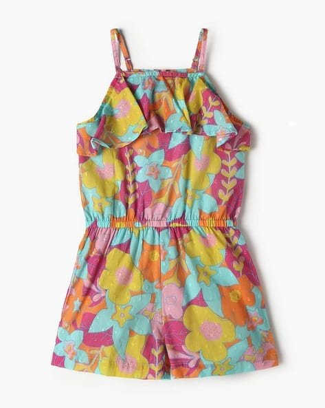 Yousta Kids - Girls Floral Print Playsuit