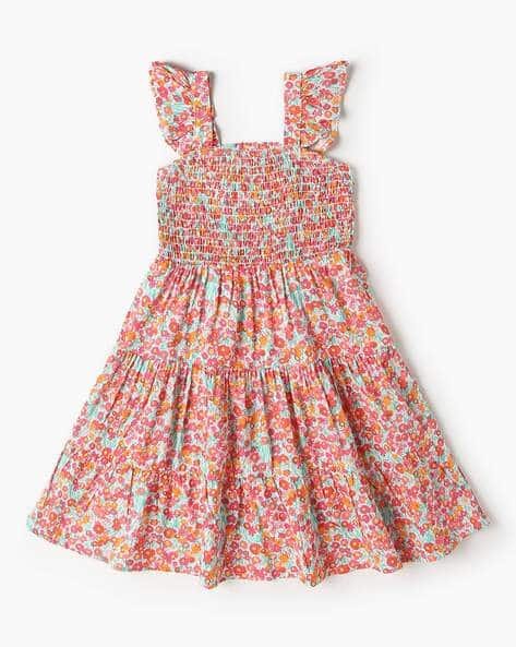 Yousta Kids - Girls Floral Print Tiered Dress