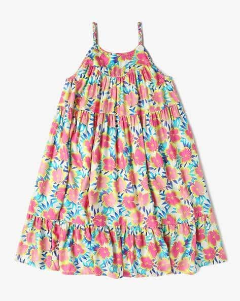 Yousta Kids - Girls Floral Print Tiered Dress