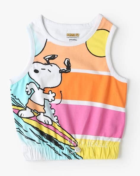 Yousta Kids - Girls Snoopy Print Relaxed Fit Singlet