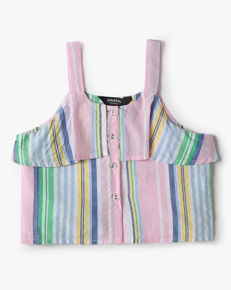 Yousta Kids - Girls Striped Crop Fit Top