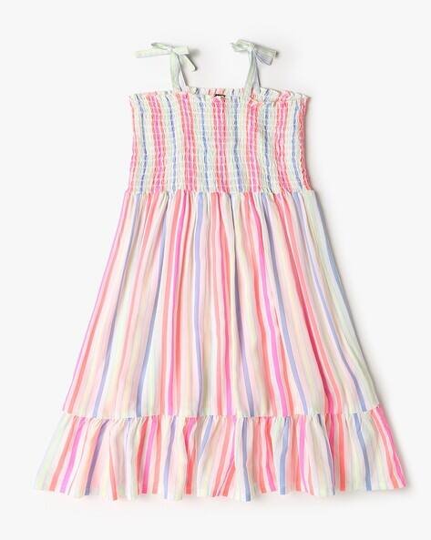 Yousta Kids - Girls Striped Fit & Flare Dress