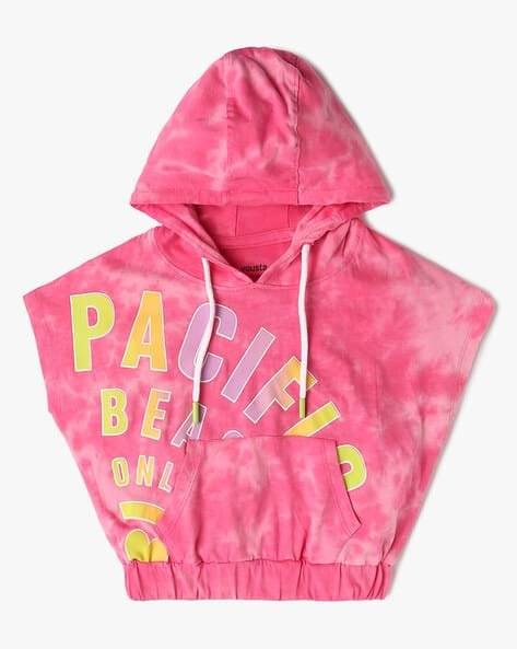 Yousta Kids - Girls Tie & Dye Relaxed Fit Hooded T-Shirt