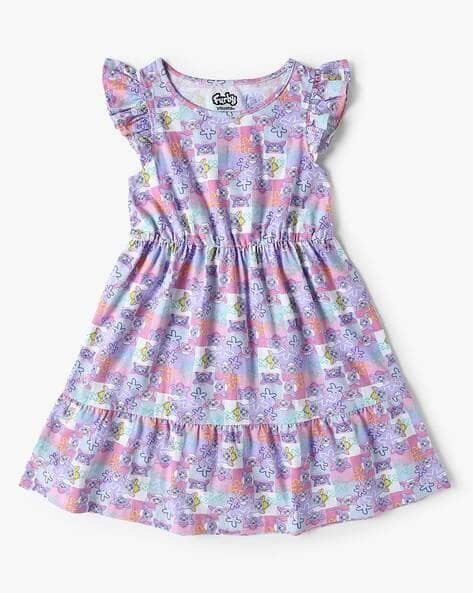 Yousta Kids - Girs Printed Fit & Flare Dress