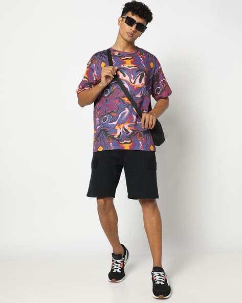 Yousta - Men Printed Relaxed Fit Crew-Neck T-Shirt