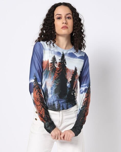 Yousta - Women Graphic Print Boxy Fit T-Shirt