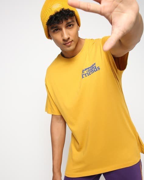 Yousta - Men Relaxed Fit Crew-Neck T-Shirt